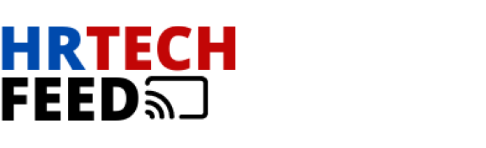 Logo for HR Tech Feed with bold text 'HR' in blue, 'TECH' in red, and 'FEED' in black. Highlighting the 2023 Pitch Fest participant's announcement.